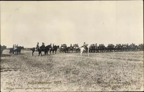 Ak Kaisermanöver 1903, berittene Abteilung