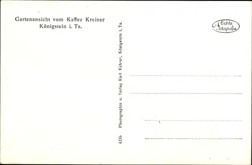 Ak Königstein im Taunus, Kaffee Kreiner, Gäste im Garten