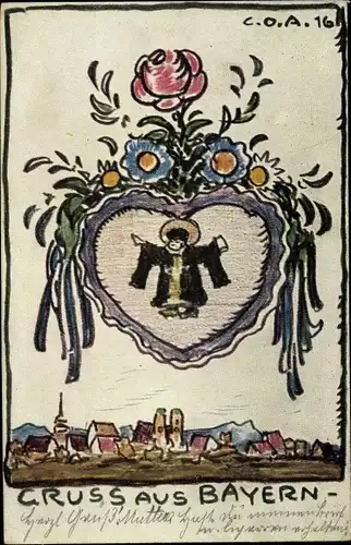 Wappen Künstler Ak Königreich Bayern, Vaterlandsdank