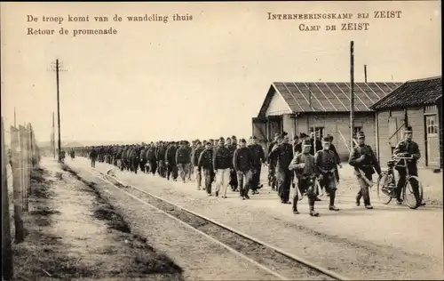 Ak Zeist Utrecht Niederlande, Inerneeringskamp, Internierungslager, Soldaten