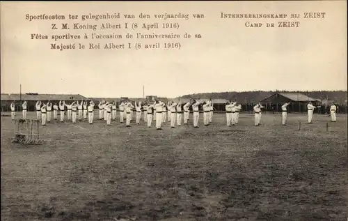 Ak Zeist Utrecht Niederlande, Inerneeringskamp, Internierungslager, Soldaten, Sportfest