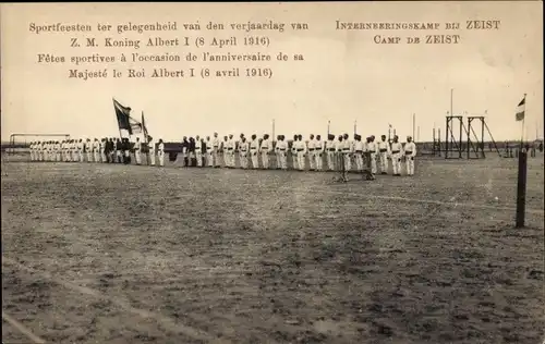 Ak Zeist Utrecht Niederlande, Inerneeringskamp, Internierungslager, Soldaten, Sportfest