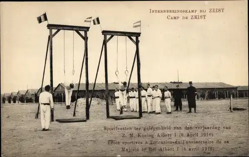 Ak Zeist Utrecht Niederlande, Inerneeringskamp, Internierungslager, Turner, Sportfest 1916