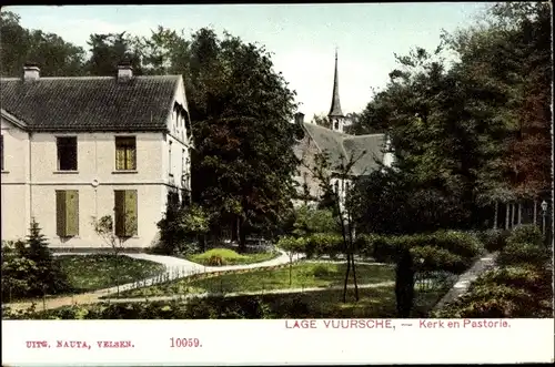 Ak Lage Vuursche Baarn Utrecht Niederlande, Kerk en Pastorie