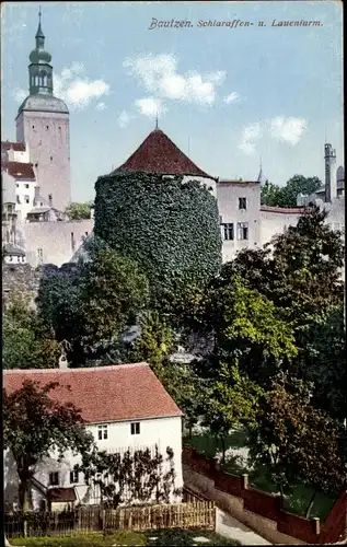 Ak Bautzen in der Oberlausitz, Schlaraffen- und Lauenturm