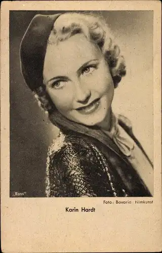 Ak Schauspielerin Karin Hardt, Portrait