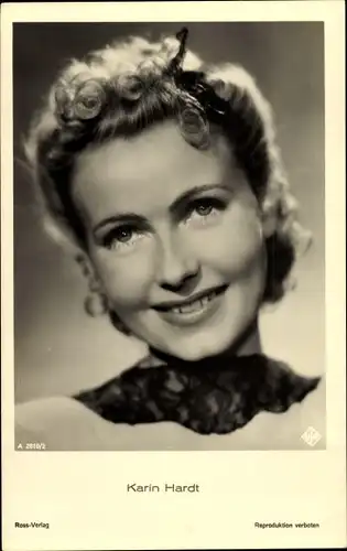 Ak Schauspielerin Karin Hardt, Portrait