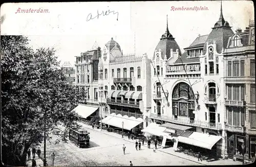 Ak Amsterdam Nordholland Niederlande, Rembrandtplein