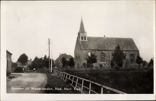 Ak Westeremden Groningen, Ned. Herv. Kerk