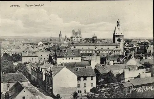 Ak Speyer am Rhein, Gesamtansicht