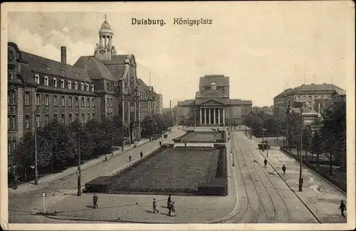 Ak Duisburg im Ruhrgebiet, Königsplatz