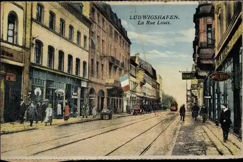 Ak Ludwigshafen am Rhein, La Rue Louis