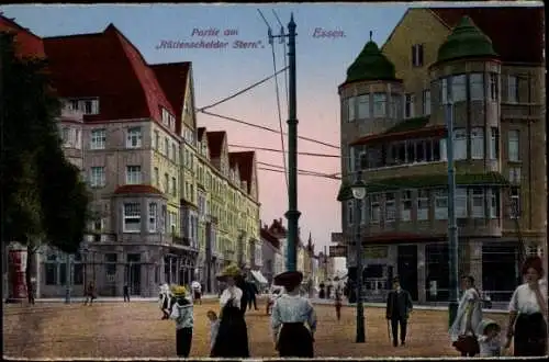 Ak Essen im Ruhrgebiet Nordrhein Westfalen, Partie am Rüttenscheider Stern