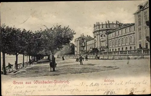 Ak Biebrich am Rhein Wiesbaden, Schloss