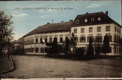 Ak Germersheim in der Rheinebene Rheinland Pfalz, Bureau de la Place, Straßenpartie