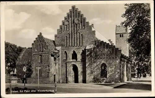 Ak Ystad Schweden, St Petri eller Klosterkyrkan