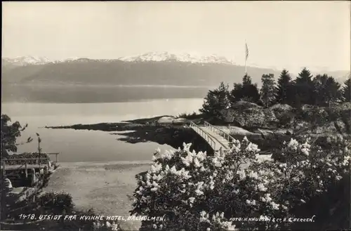 Ak Balholmen Norwegen, Utsigt fra Kvikne Hotel