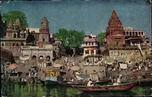 Ak Varanasi Benares Indien, Dasaswmedh Ghat Banaras