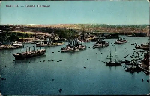 Ak Malta, Grand Harbour, Schiffe