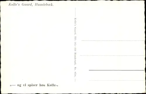 Ak Humlebaek Dänemark, Kølle's Gaard