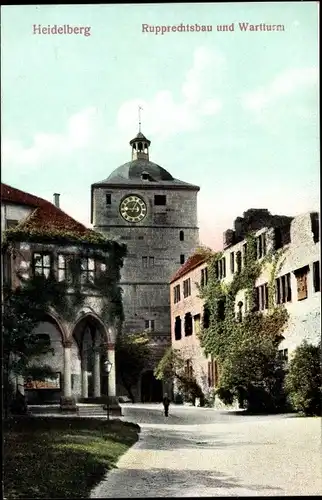 Ak Heidelberg am Neckar, Rupprechtsbau und Wartturm