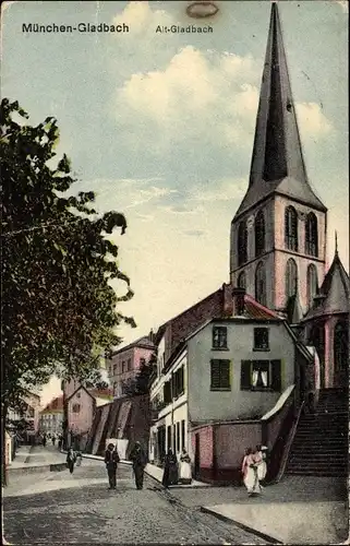 Ak Mönchengladbach, Blick in den Ort mit Kirche