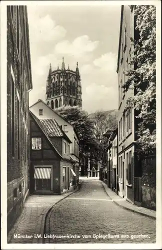 Ak Münster in Westfalen, Liebfrauenkirche vom Spiegelturm aus gesehen