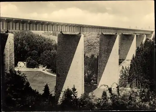 Ak Siebenlehn Großschirma in Sachsen, Reichsautobahnbrücke Muldental, Gaststätte Huthaus