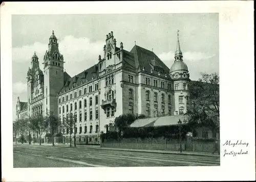 Ak Magdeburg an der Elbe, Justizpalast