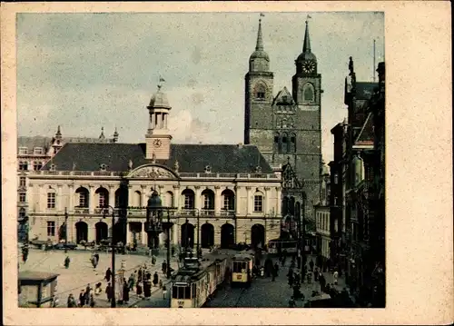 Ak Magdeburg an der Elbe, Markt mit Rathaus