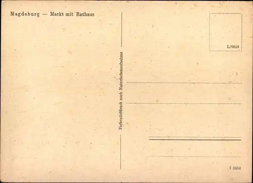 Ak Magdeburg an der Elbe, Markt mit Rathaus