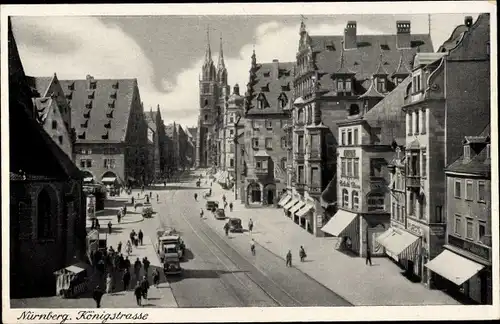 Ak Nürnberg in Mittelfranken, Königstraße