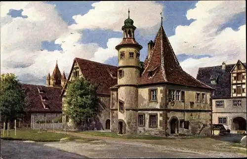 Künstler Ak Rothenburg ob der Tauber Mittelfranken, Das Hegereiterhaus, WIRO 2374 A