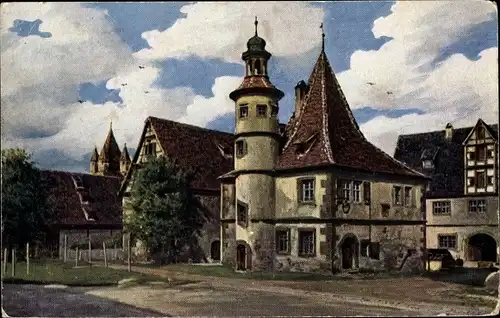 Künstler Ak Rothenburg ob der Tauber Mittelfranken, Das Hegereiterhaus, WIRO 2374 A