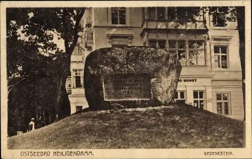 Ak Seebad Heiligendamm Bad Doberan, Gedenkstein