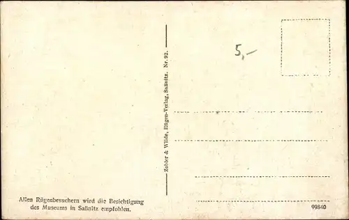 Ak Bergen auf der Insel Rügen, Totalansicht