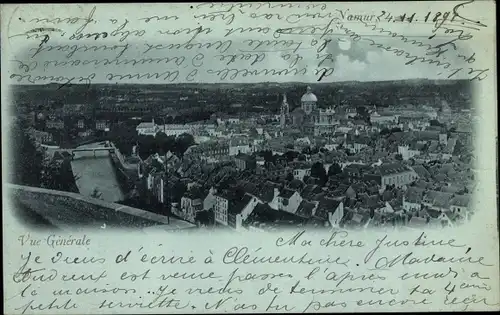 Mondschein Ak Namur Wallonien, Vue generale