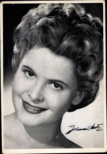 Ak Schauspielerin Johanna Hannerl Matz, Portrait, Autogramm