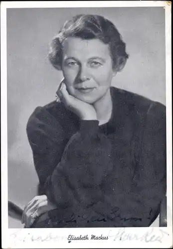 Ak Schauspielerin Elisabeth Markus, Portrait, Autogramm