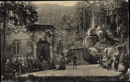 Ak Oybin in der Oberlausitz, Waldtheater, Die Braut von Messina