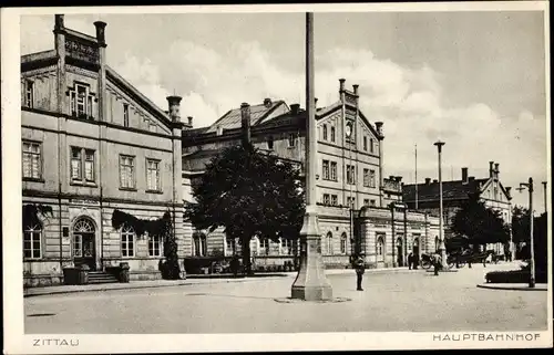Ak Zittau in Sachsen, Hauptbahnhof