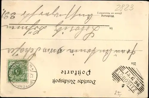 Litho Wittenburg in Mecklenburg, Blick auf das Rathaus