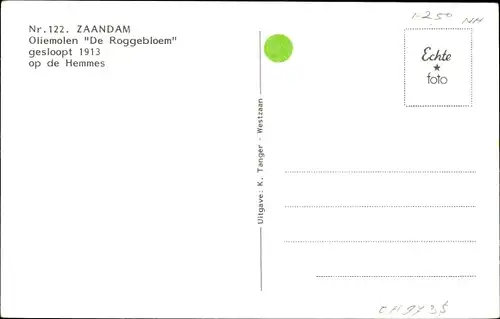 Ak Zaandam Zaanstad Nordholland, Oliemolen De Roggebloem