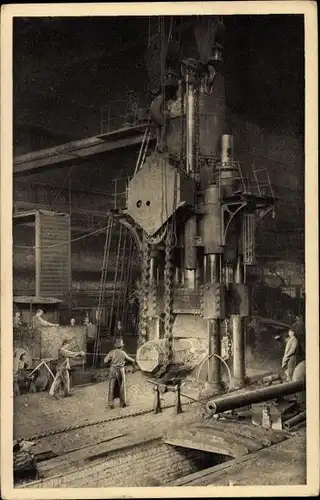 Ak Aus Rheinisch Westfälischen Hüttenwerken, Schmiedepresse