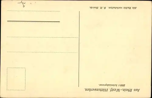 Ak Aus Rheinisch Westfälischen Hüttenwerken, Schmiedepresse