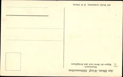 Ak Aus Rheinisch Westfälischen Hüttenwerken, Thomaswerk, Kippen der Birne nach dem Fertigblasen