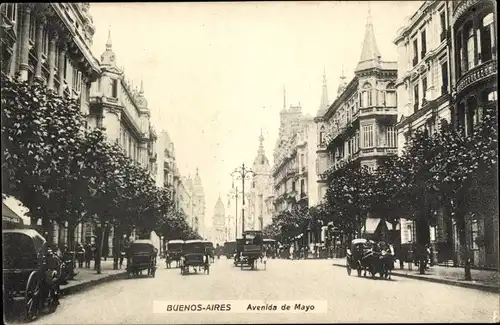 Ak Buenos Aires Argentinien, Avenida de Mayo