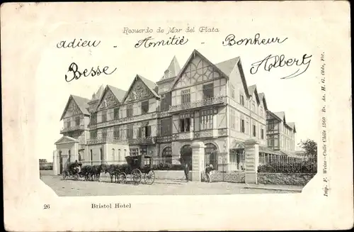 Ak Mar del Plata Argentinien, Bristol Hotel