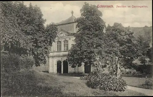 Ak Echternach Luxemburg, Pavillon im Casinogarten