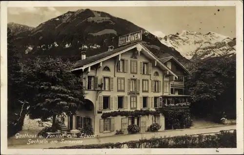 Ak Sachseln am Samersee Kt. Obwalden, Gasthaus und Pension zum Löwenp